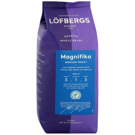 Кофе в зернах Lofbergs Magnifika 400гр