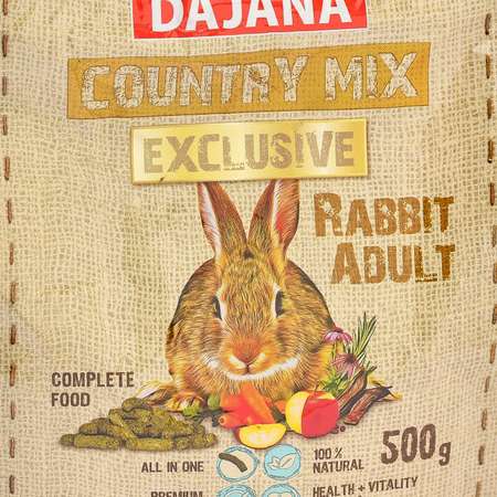 Корм для кроликов DAJANA Exclusive взрослых 500г DP409J