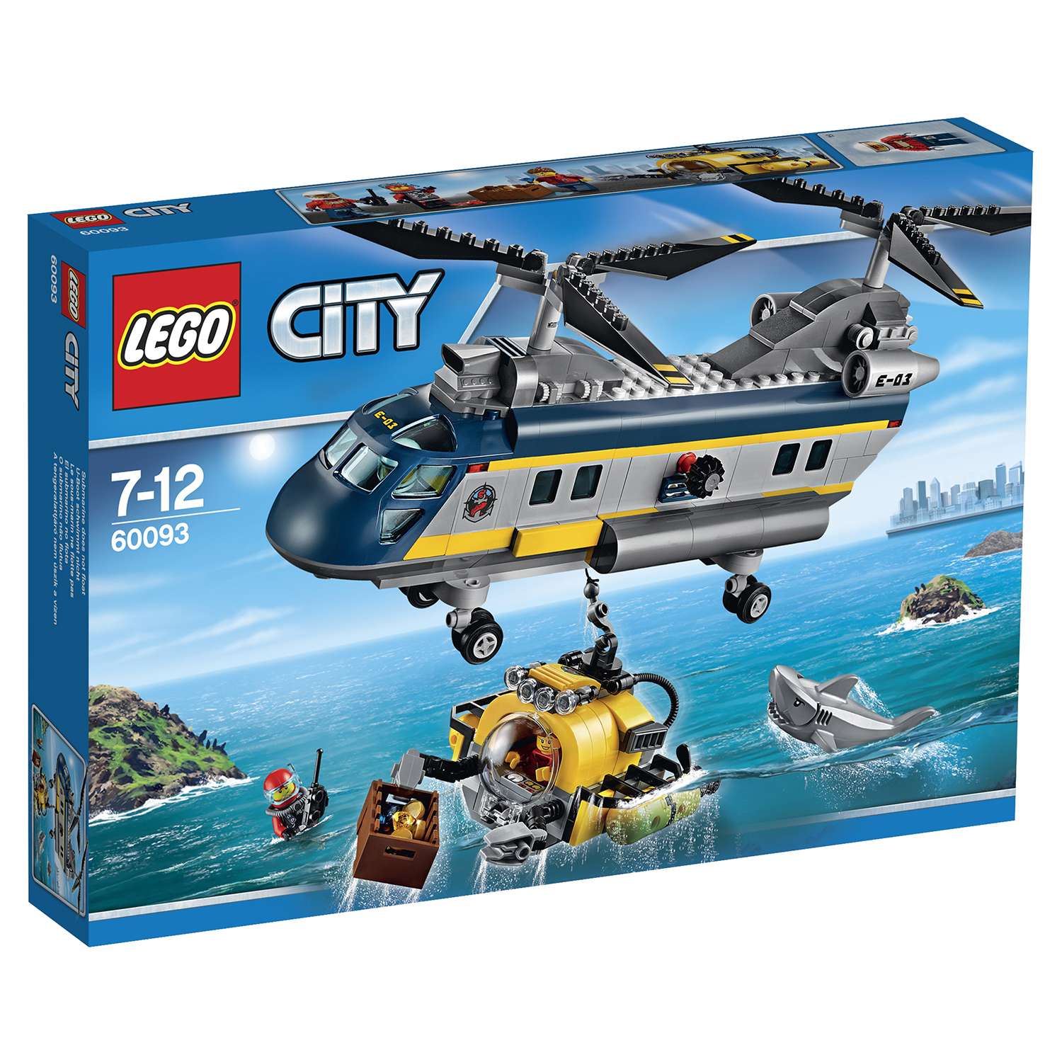 Конструктор LEGO City Deep Sea Explorers Вертолет исследователей моря (60093) - фото 2