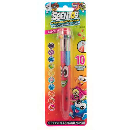 Ручка Scentos ароматизированная 10цветов Красная 41251