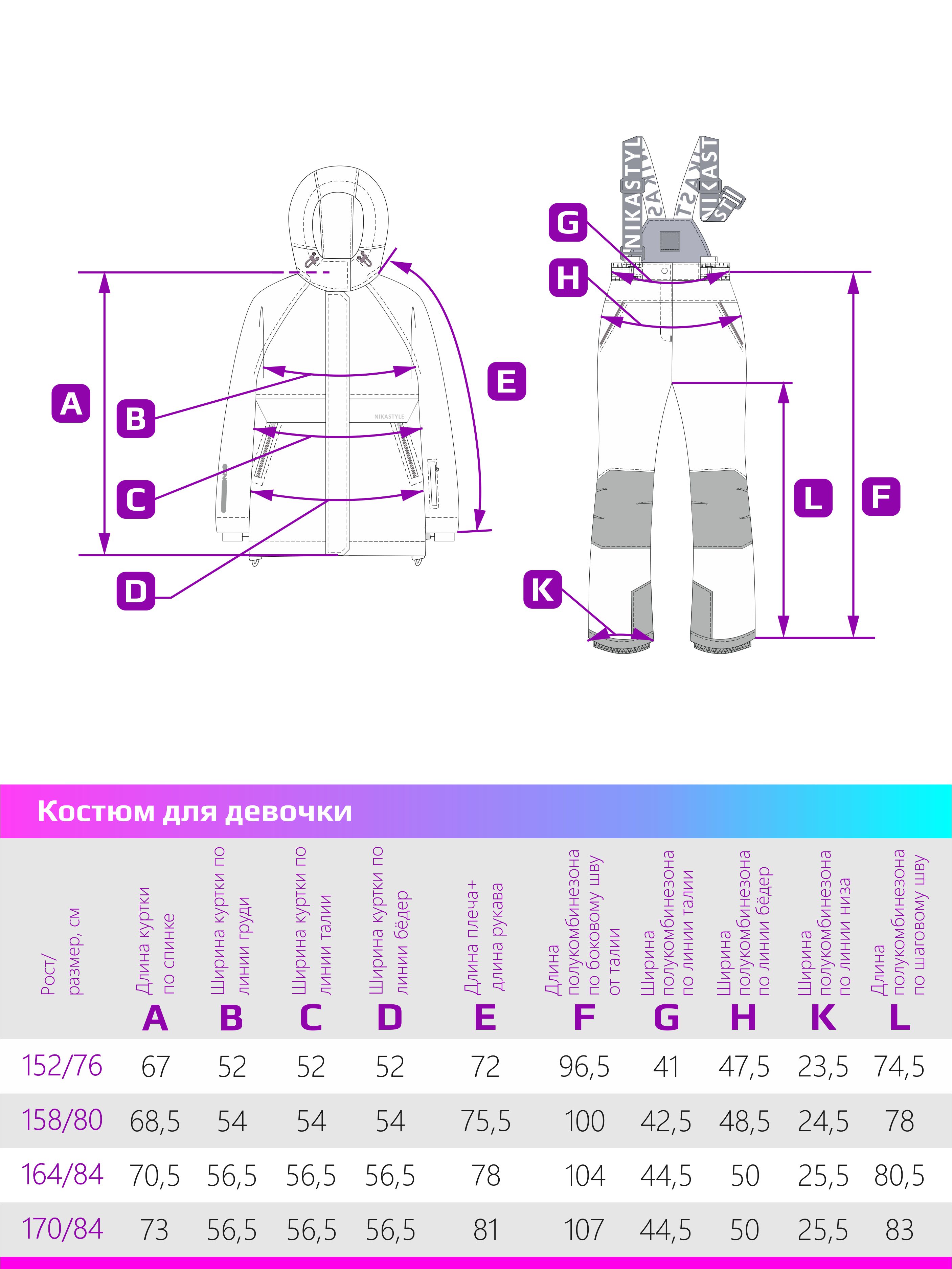 Куртка и полукомбинезон NIKASTYLE 7з3024 бежевый/орхидея - фото 2