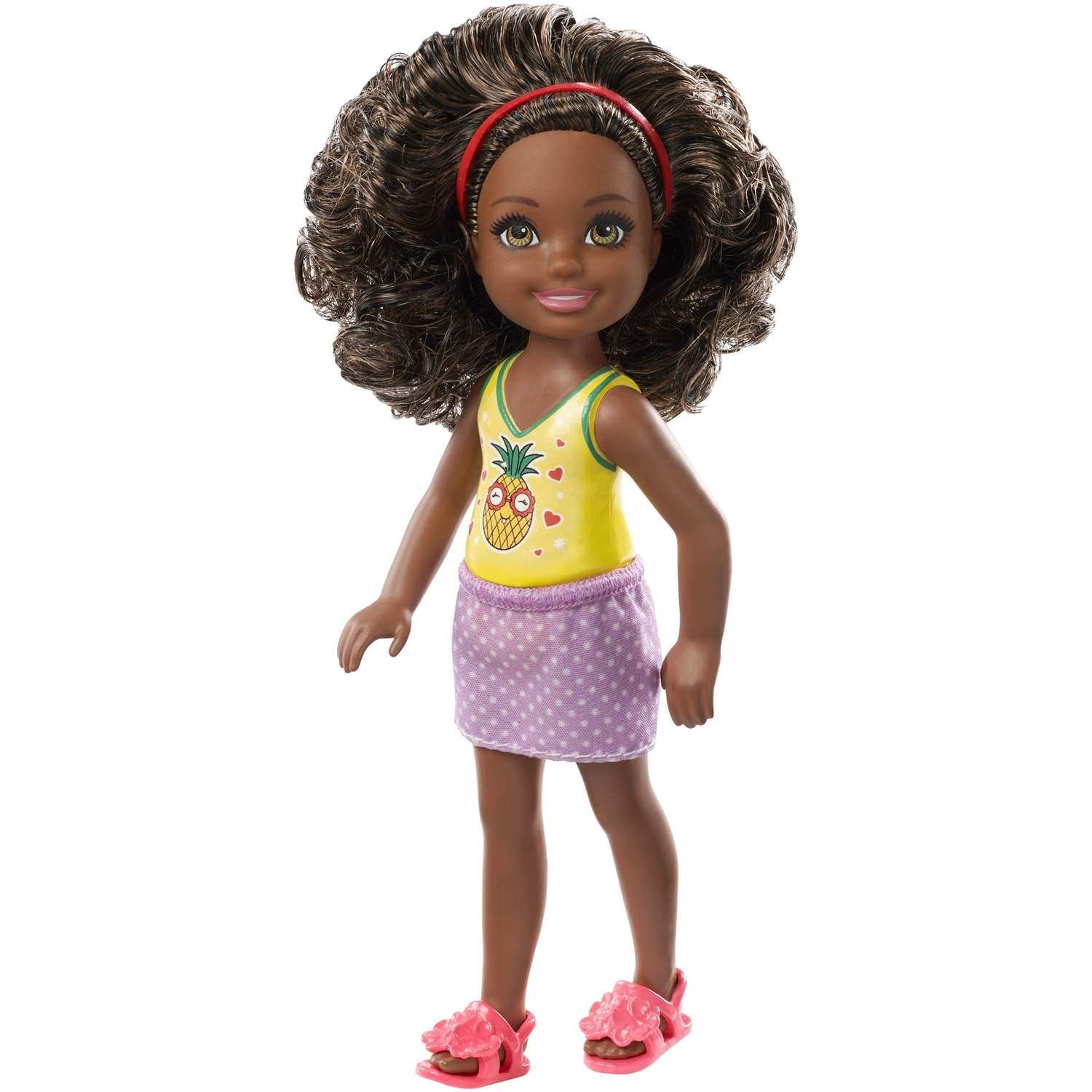 Кукла Barbie Челси Брюнетка в топе с ананасом FXG76 DWJ33 - фото 1