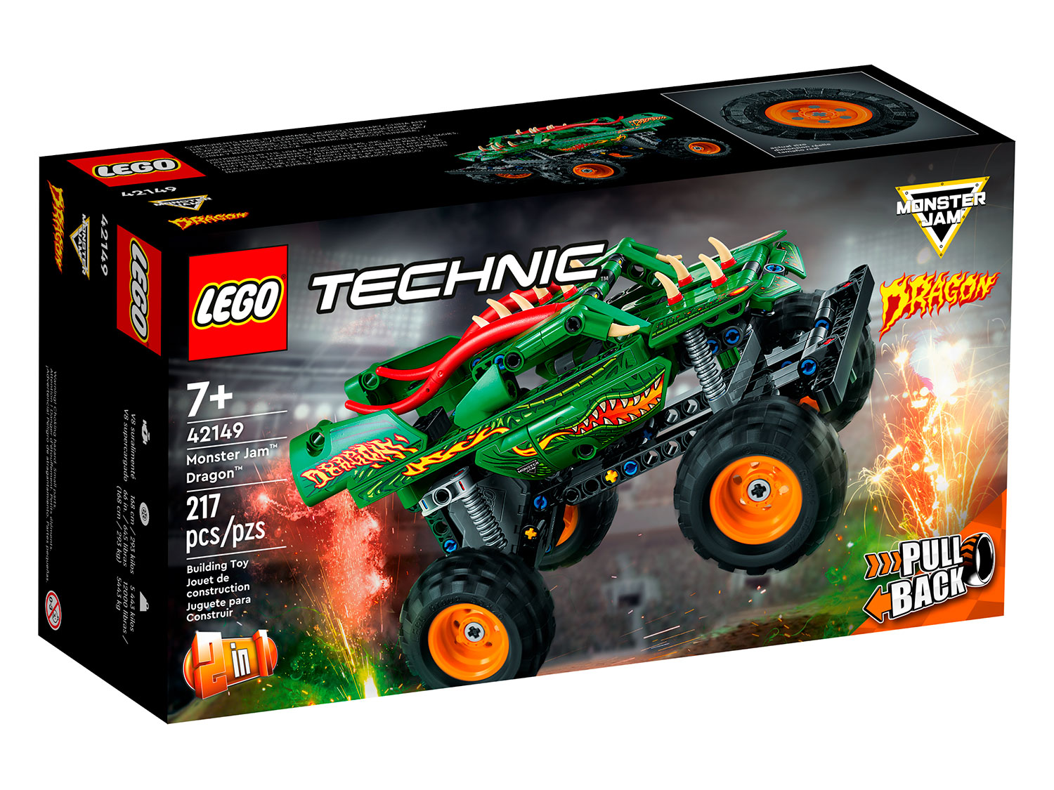 Конструктор детский LEGO Technic Внедорожник монстр-трак Дракон 42149 - фото 9