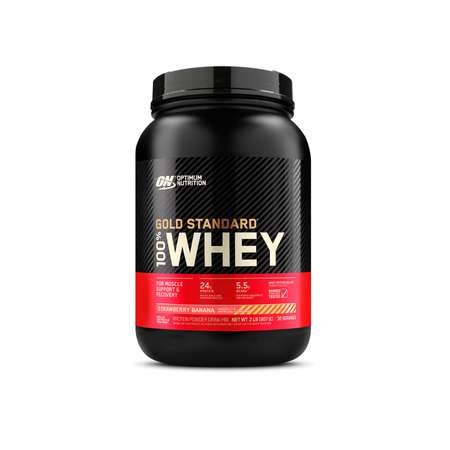 Протеин Optimum Nutrition Gold Standard 100% Whey 909 гр Клубника-банан