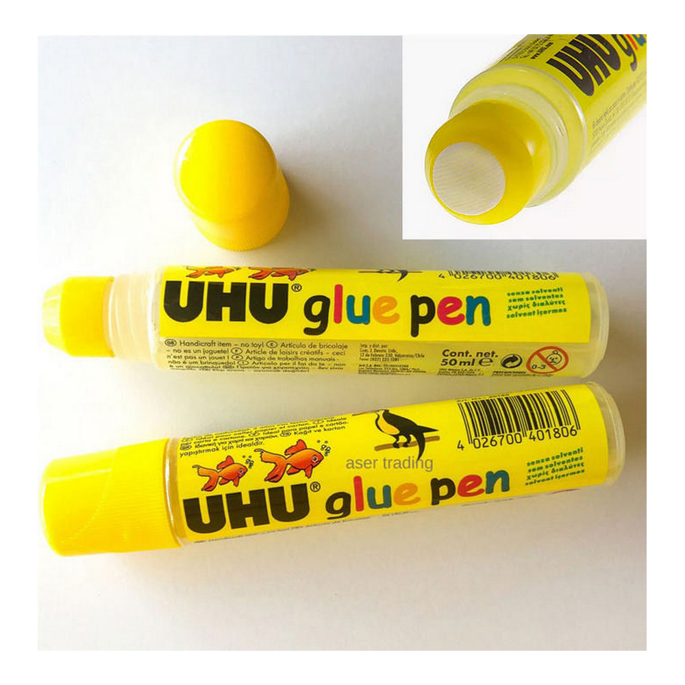 Клей UHU Glue pen канцелярский прозрачный для бумаги 50 мл 41606/B - фото 5