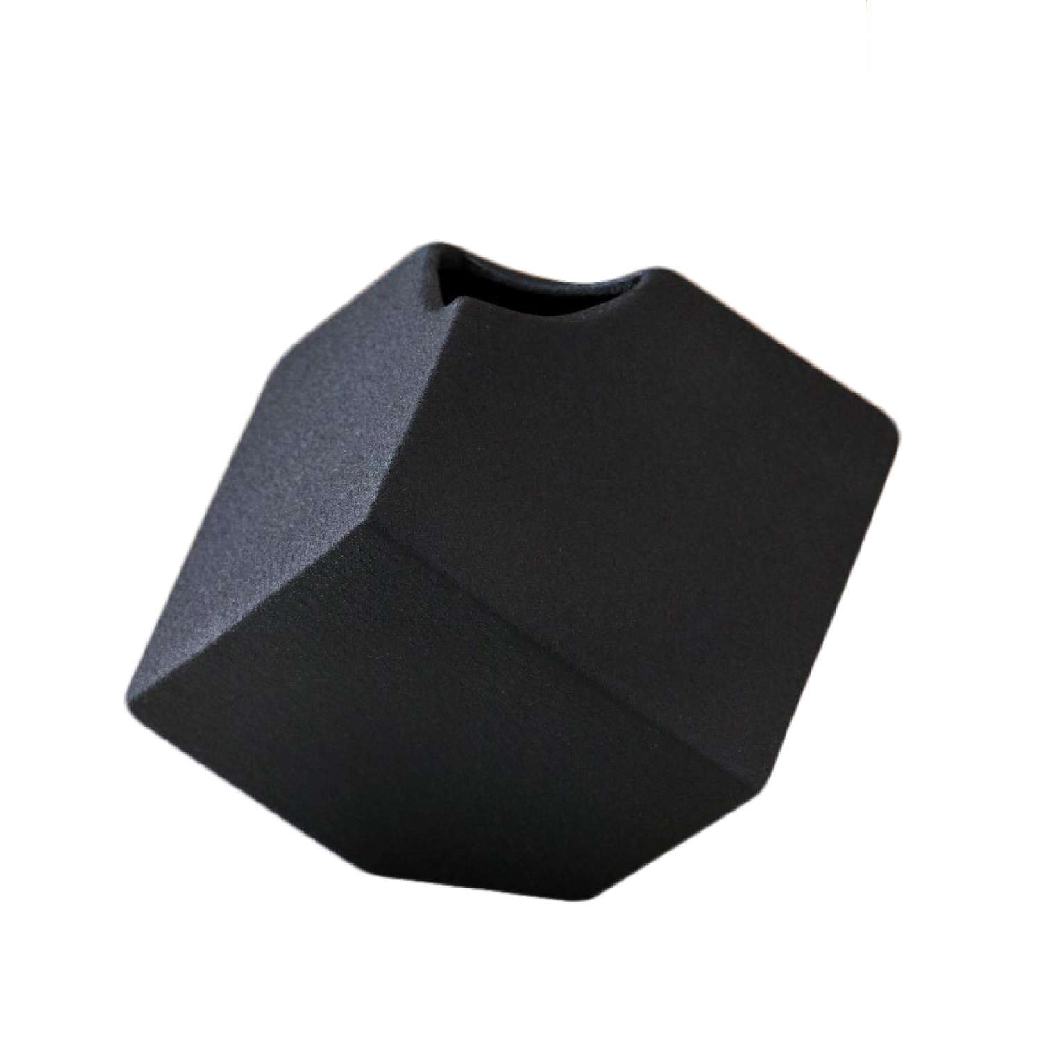 Ваза настольная Sima-Land «Куб» чёрная керамика - фото 1