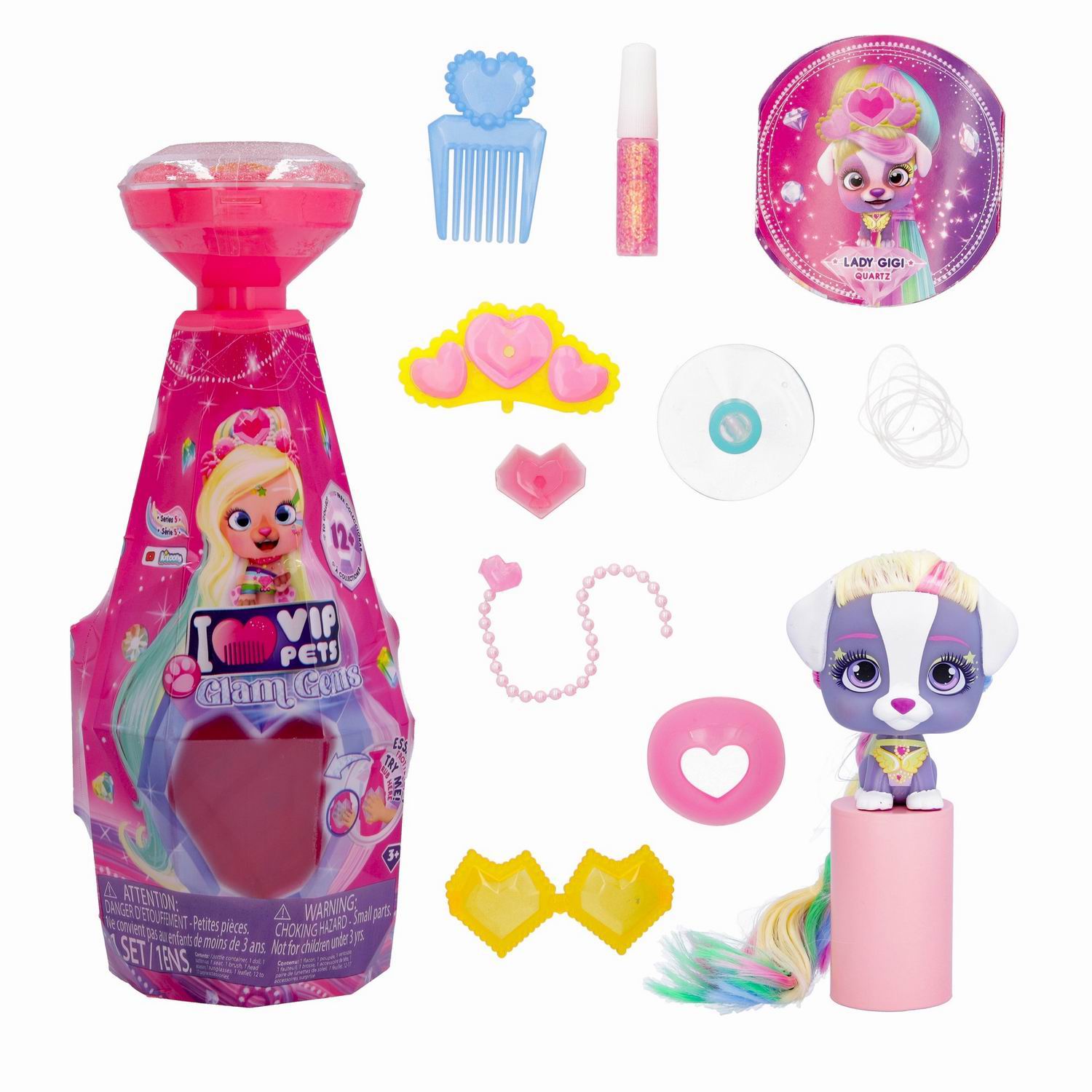 Фигурка vip pets Glam gems IMC Toys Модные щенки Lady Gigi - фото 1