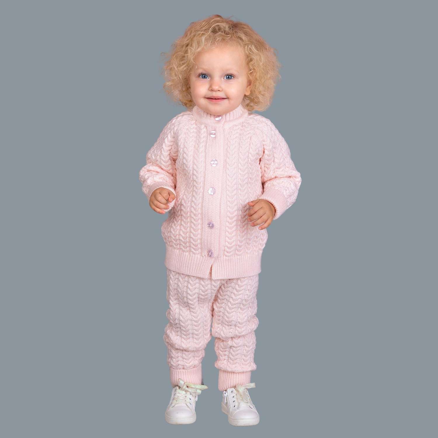 Кардиган и брюки Little Star 80024-розовый - фото 5