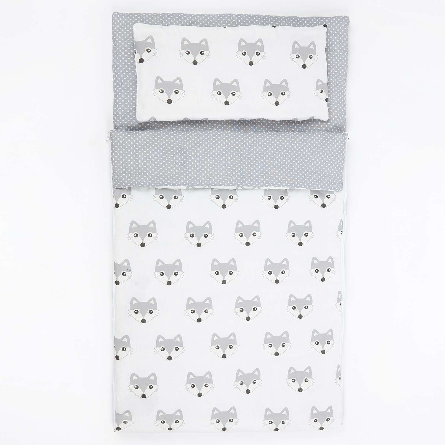Спальный мешок Чудо-чадо Сплюшик лисички серый - фото 6