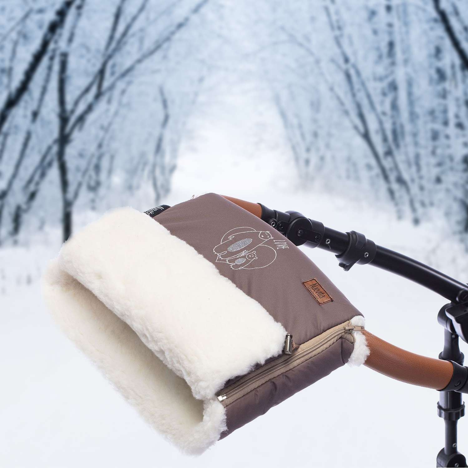 Муфта для коляски Nuovita меховая Islanda Bianco Шоколад NUO_mISLB_2055 - фото 5