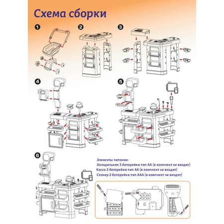 Игровой набор ДЖАМБО Супермаркет с тележкой