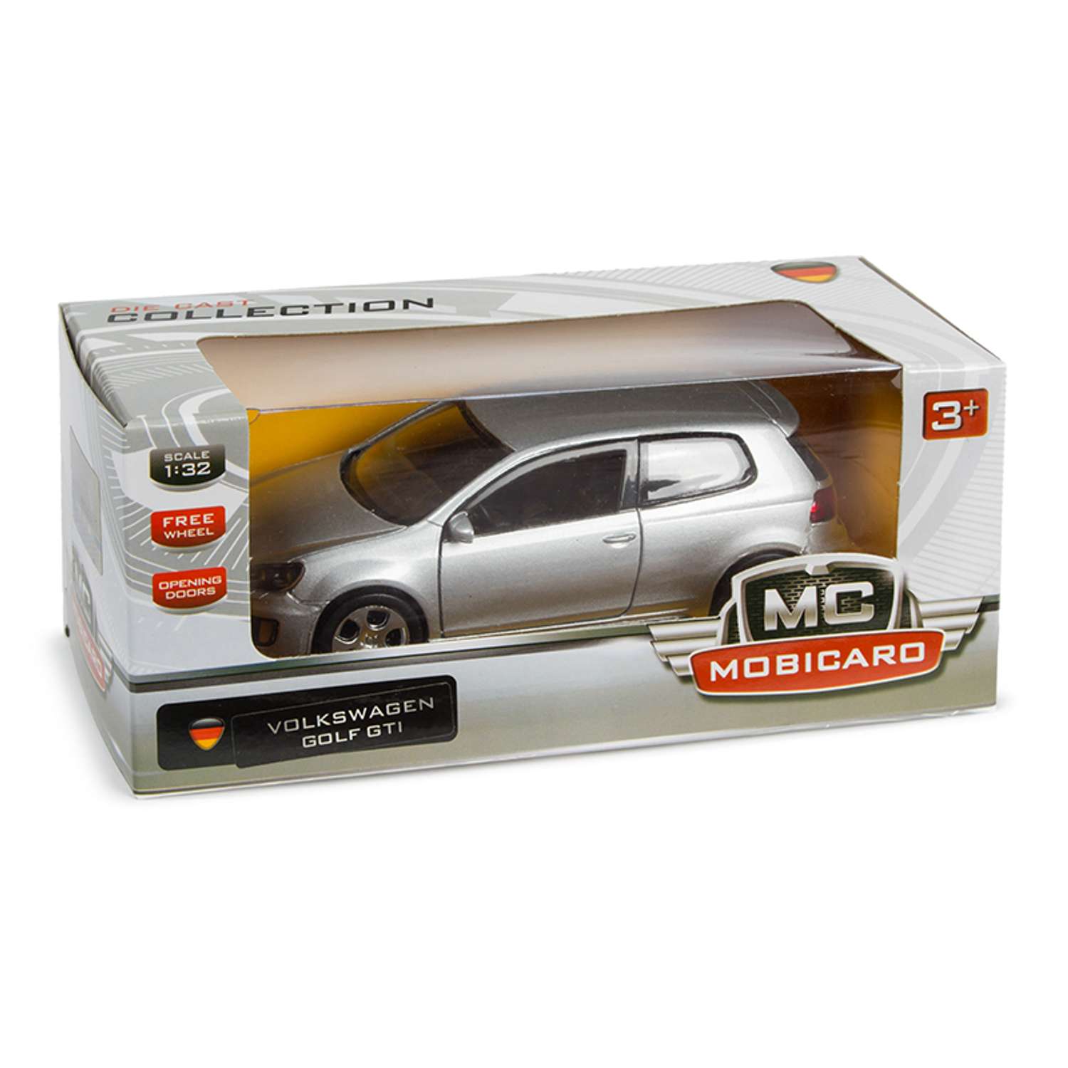 Машина Mobicaro 1:32 Volkswagen Golf GTI Серебристая 544018 - фото 4