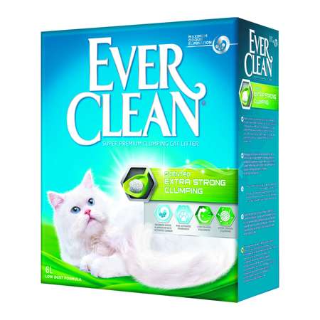 Наполнитель для кошек EVER CLEAN Extra Strong Clumping Scented с ароматизатором комкующийся 6л