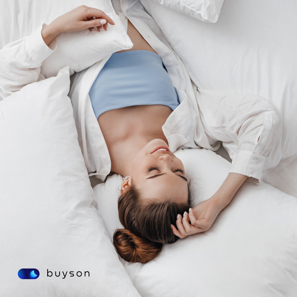 Анатомическая набивная подушка buyson BuyEasy 70х70 см высота 22 см - фото 7