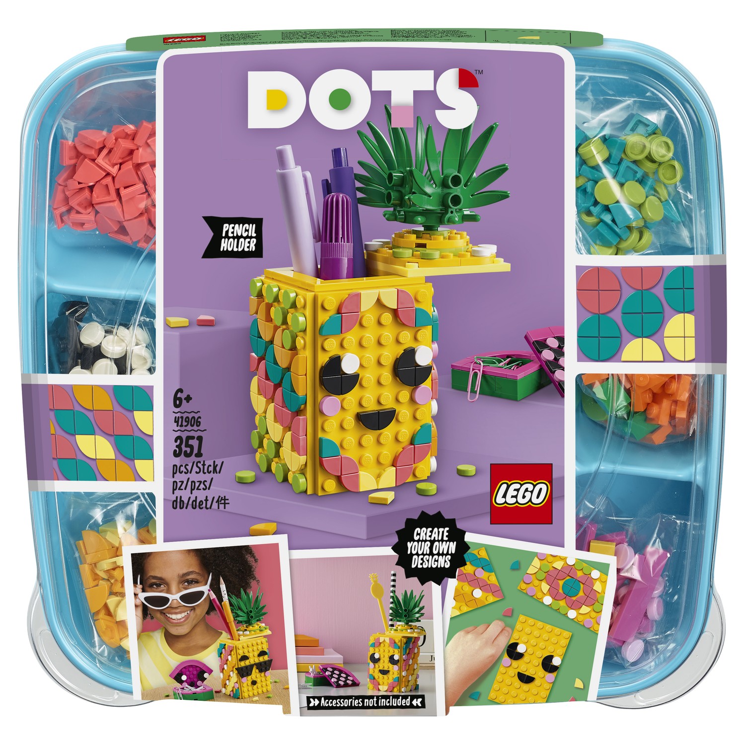 Набор для творчества LEGO DOTS Подставка для карандашей Ананас 41906 купить  по цене 499 ₽ в интернет-магазине Детский мир