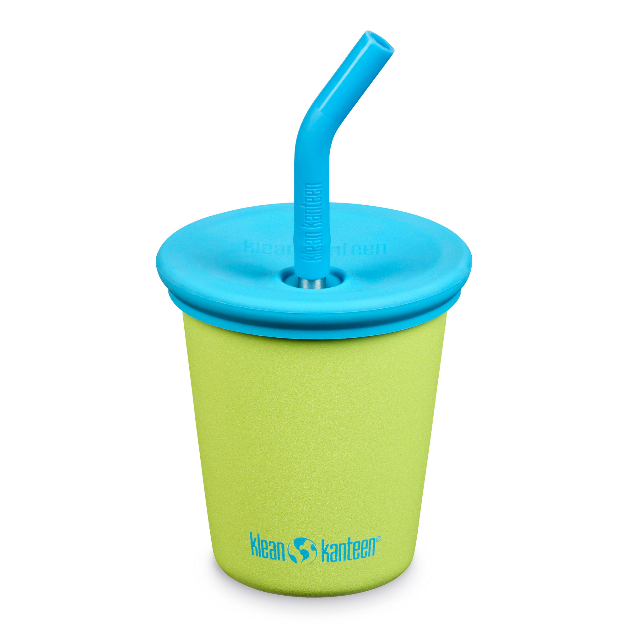 Стакан Klean Kanteen детский одностенный Kid Cup Straw Lid 10oz Juicy Pear с трубочкой 296 мл - фото 1