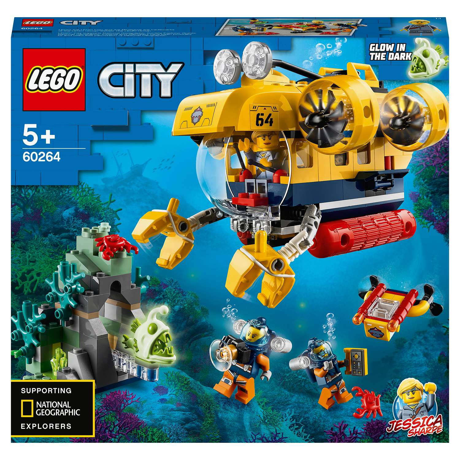 Конструктор LEGO City Исследовательская подводная лодка 60264 - фото 2