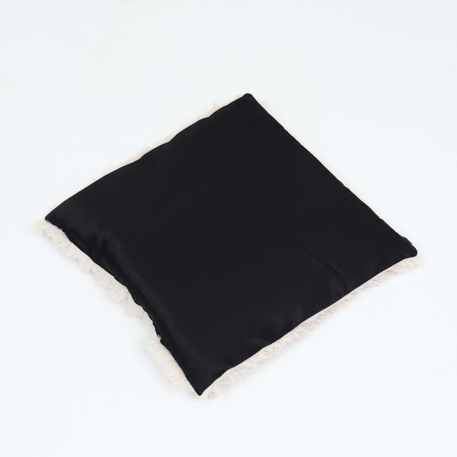 Лежак Пижон с подушкой мех сатин периотек 45х45х15 см бежевый - фото 7