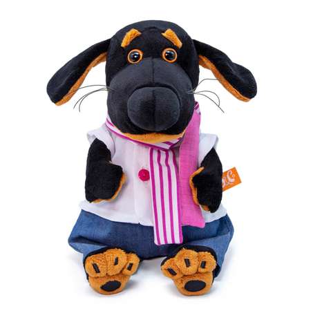 Мягкая игрушка BUDI BASA Ваксон BABY с полосатым шарфом 19 см BB06371