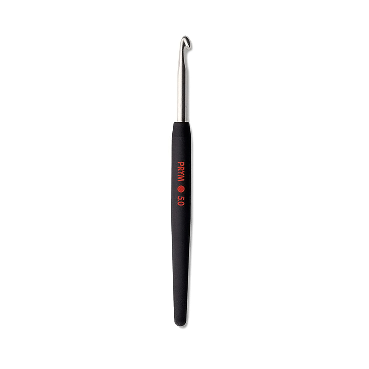 Крючок для вязания Prym SOFT с мягкой ручкой алюминиевый 5 мм 14 см 195178 - фото 1