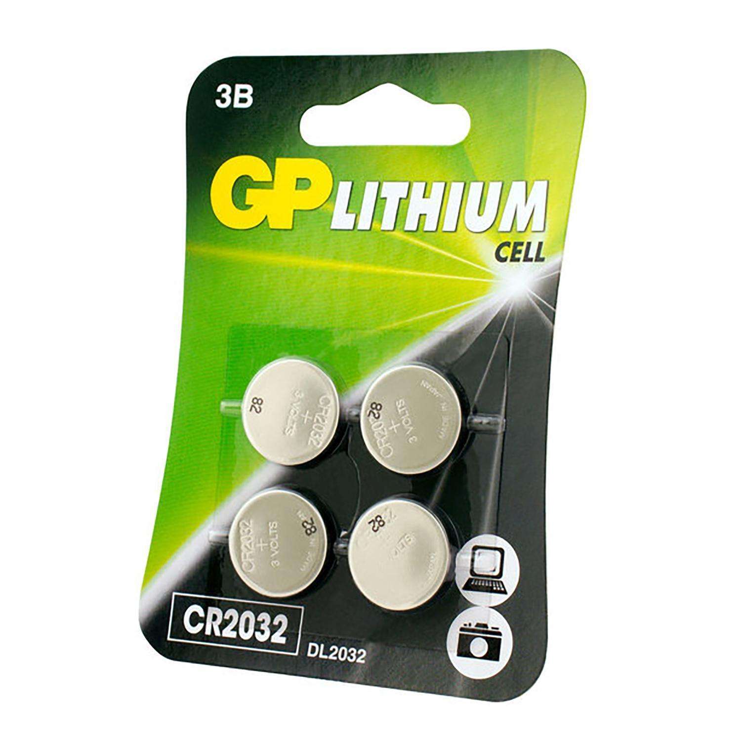 Батарейки GP Lithium CR2032 4шт CR2032-7CRU4 - фото 4