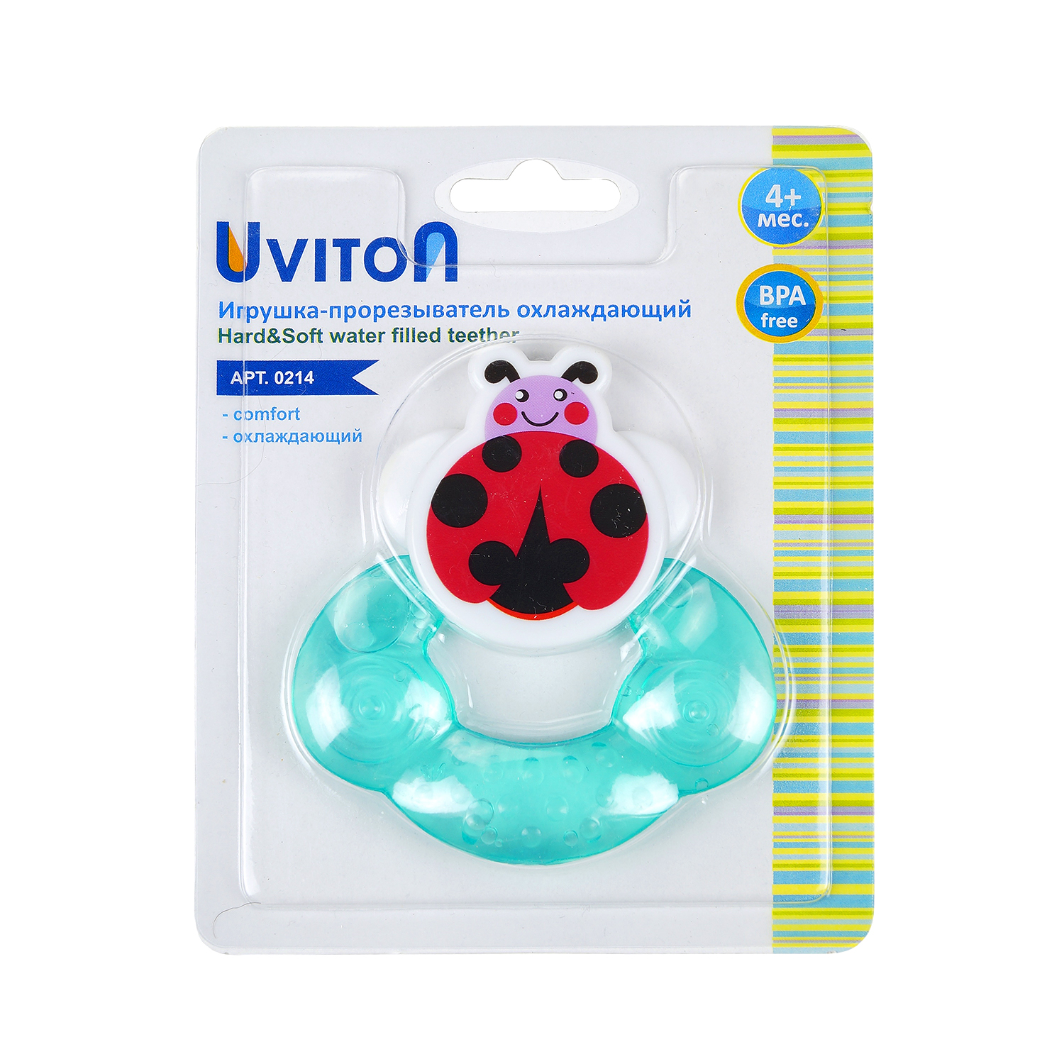 Прорезыватель Uviton с охлаждающим эффектом Dotty bug Мятный 0214 - фото 5