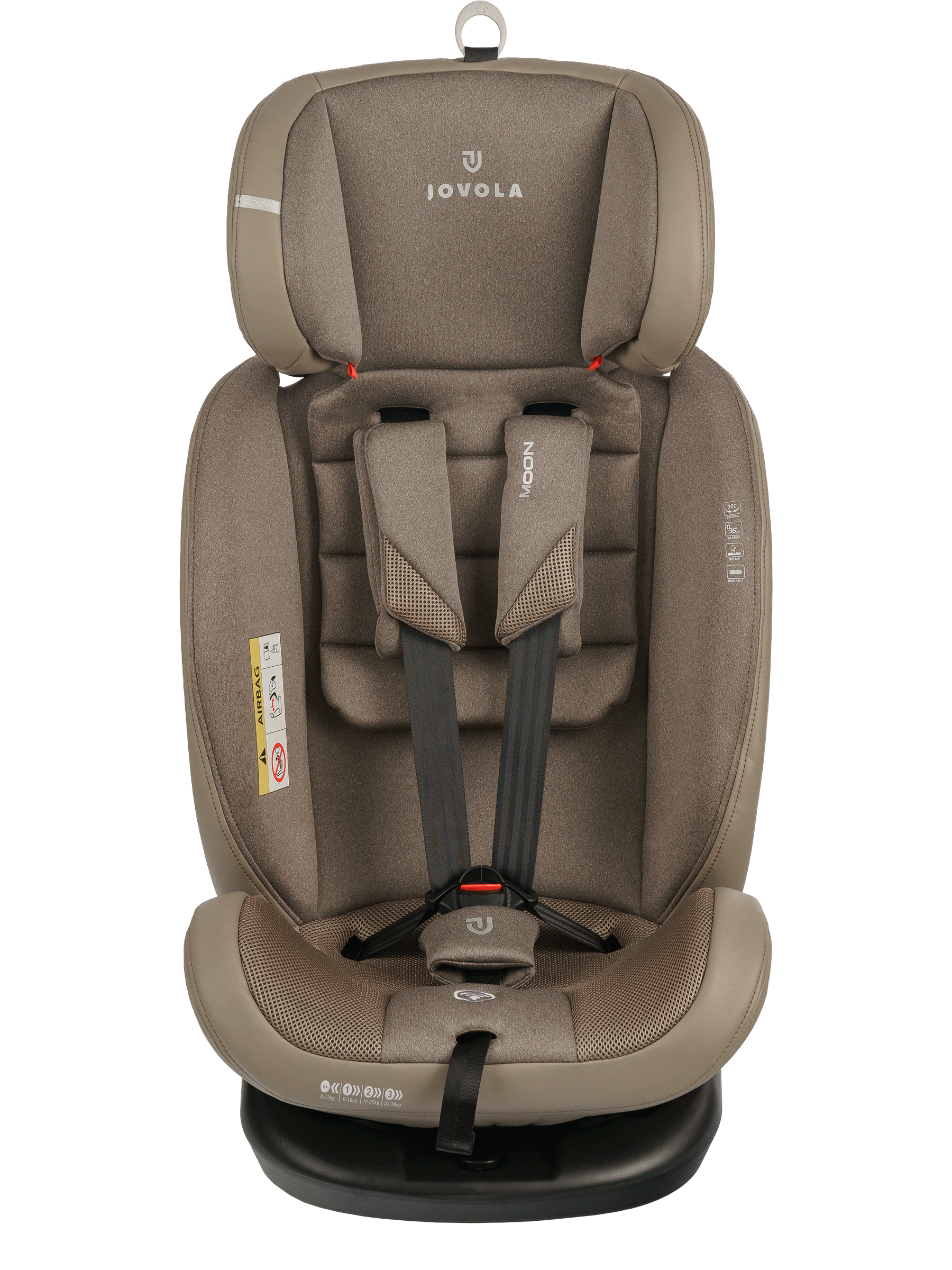 Автокресло JOVOLA Moon Isofix группа 0+1+2+3 0-36 кг бежевый - фото 21