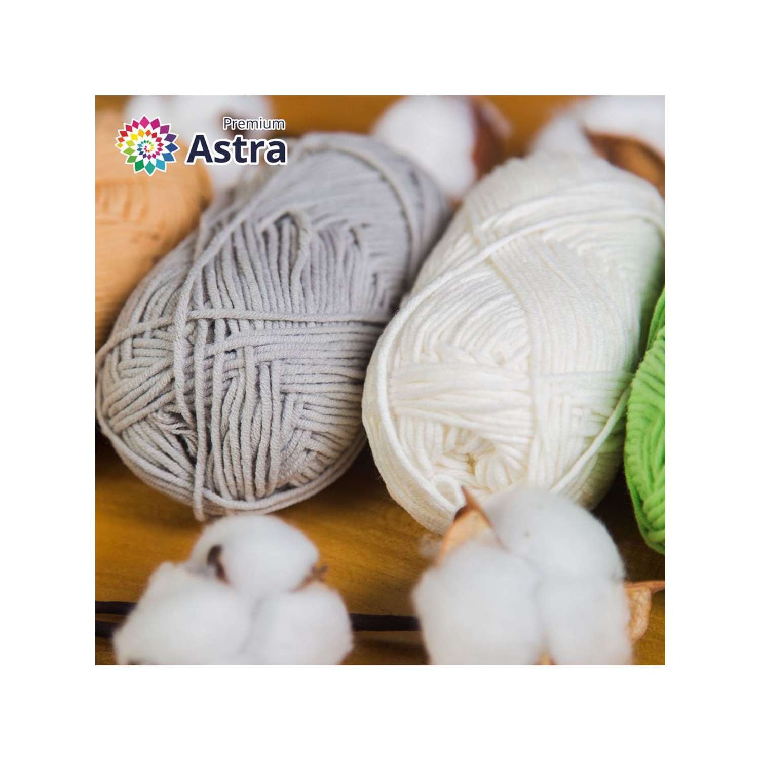 Пряжа для вязания Astra Premium джинс для повседневной одежды акрил хлопок 50 гр 135 м 910 серый 4 мотка - фото 7