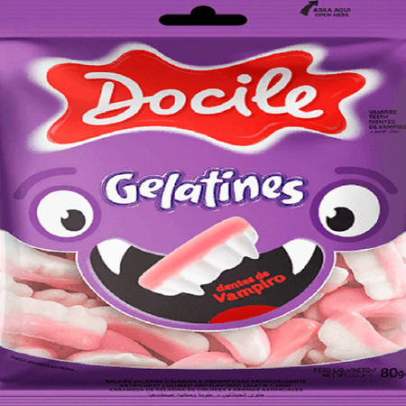 Жевательный мармелад Docile Gelatines vampire teeth зубы вампира 80 гр