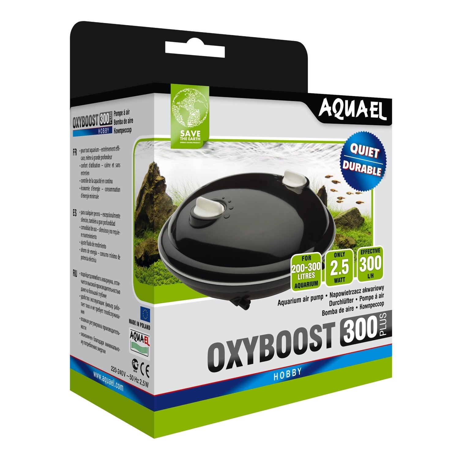 Компрессор для аквариумов AQUAEL Oxyboost 300 plus 113121 - фото 2