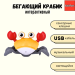 Краб бегающий интерактивный BalaToys развивающая музыкальная игрушка