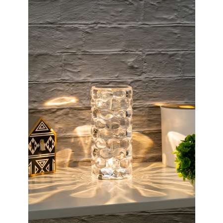 Светильник ночник СТАРТ декоративный кристаллической формы с проекцией капля Crystal Water Drop