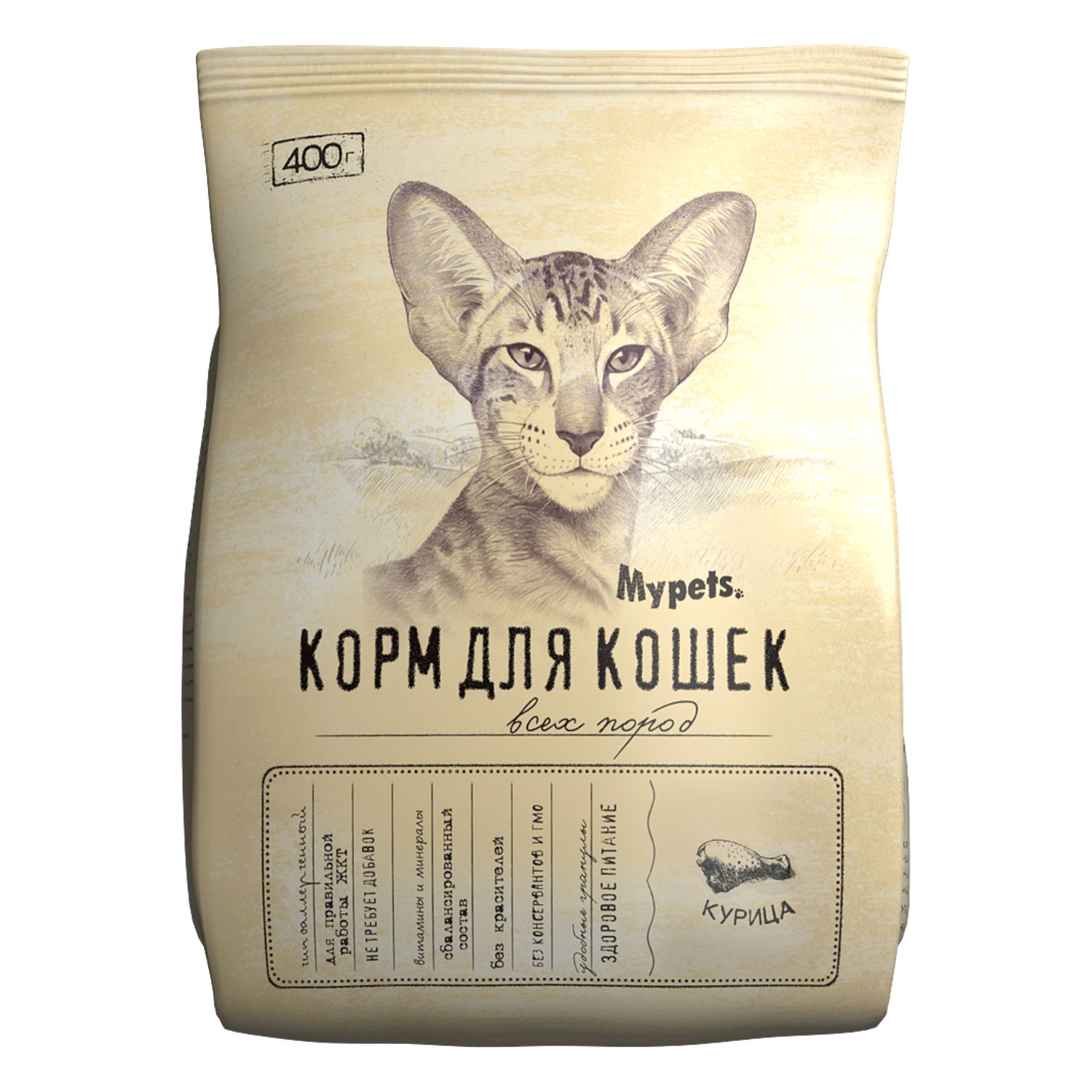 Корм для кошек Mypets 400г с курицей - фото 1