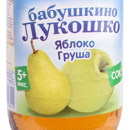 Сок Бабушкино лукошко яблоко-груша без сахара 0.2л с 5месяцев