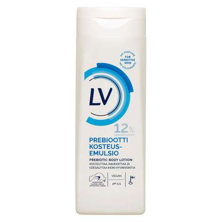 Лосьон для тела LV с пребиотиками увлажняющий для нормальной и сухой кожи без запаха и отдушки 250 мл