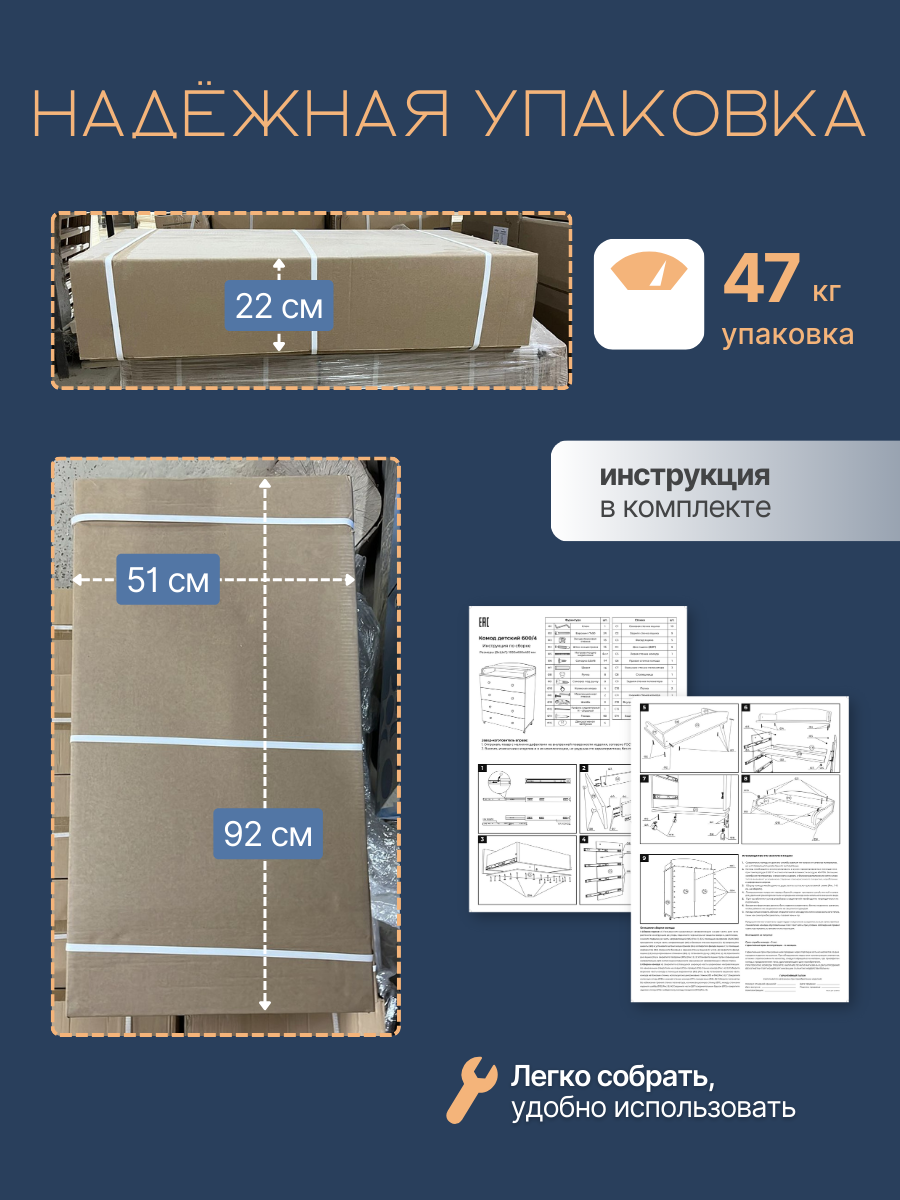 Комод детский пеленальный Азбука Кроваток с откидной крышкой Florenzzo 60 47 100 см 4 ящика белый - фото 8