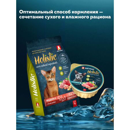 Корм влажный Зоогурман Holistic С кроликом и индейкой 100 г х 20 шт