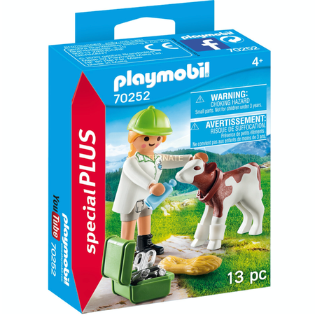 Набор фигурок Playmobil Ветеринар с теленком