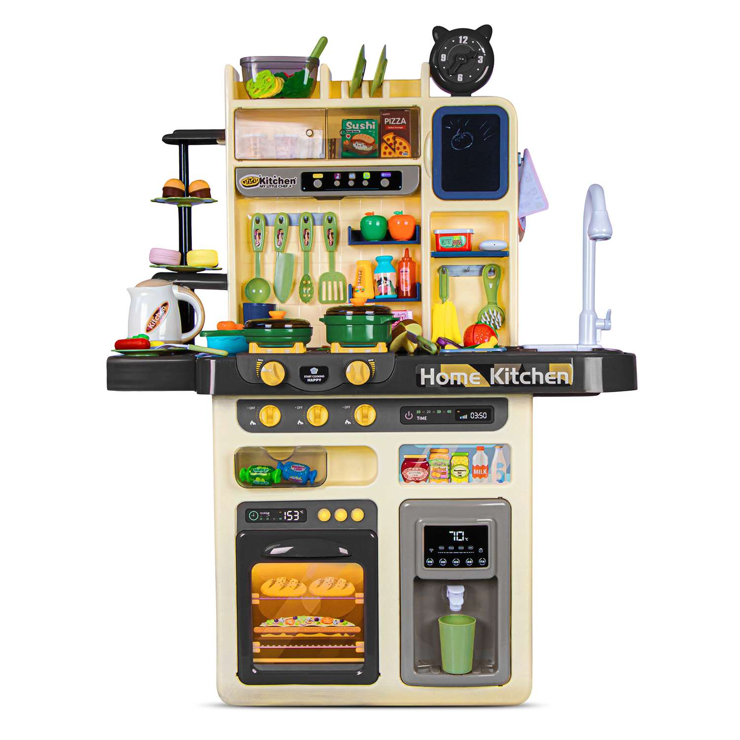 Игровой набор детский AMORE BELLO Кухня со световыми и звуковыми эффектами паром кран-помпа - фото 9