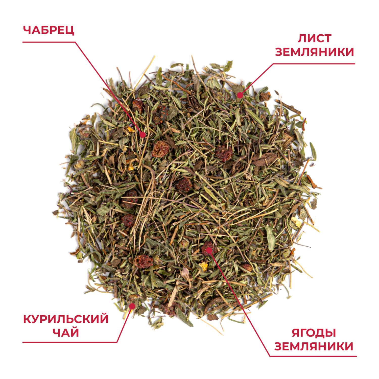 Напиток чайный Предгорья Белухи Курильский чай с чабрецом листом земляники ягодами земляники 70 гр - фото 2