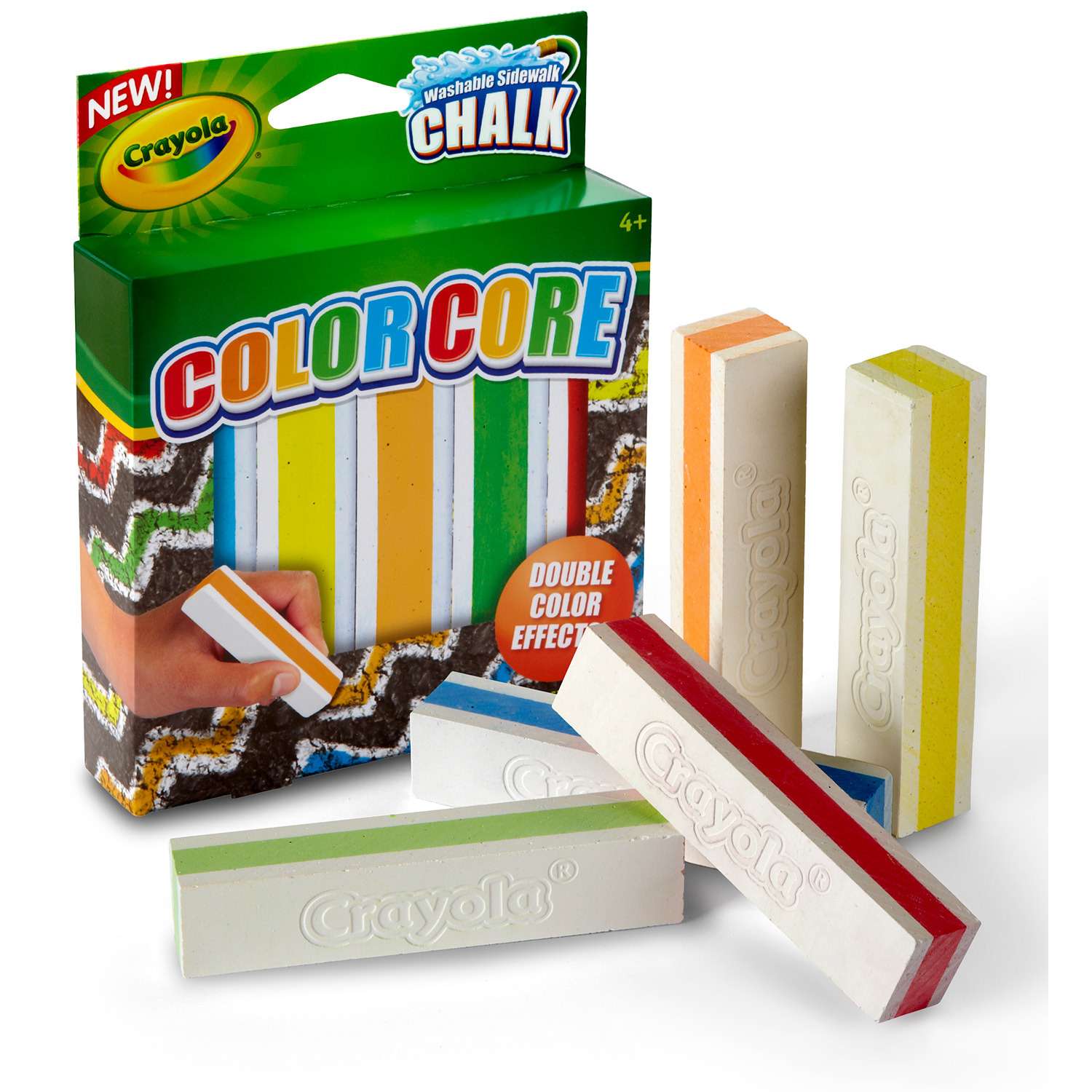 Мел для асфальта Crayola с цветным стержнем, 5 цв - фото 4