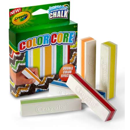 Мел для асфальта Crayola с цветным стержнем, 5 цв