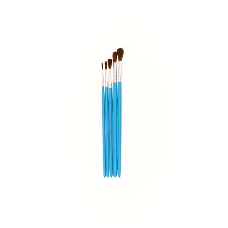 Кисти для рисования набор SwanAm Зоопарк Пони № 1 2 3 4 5 цветная ручка