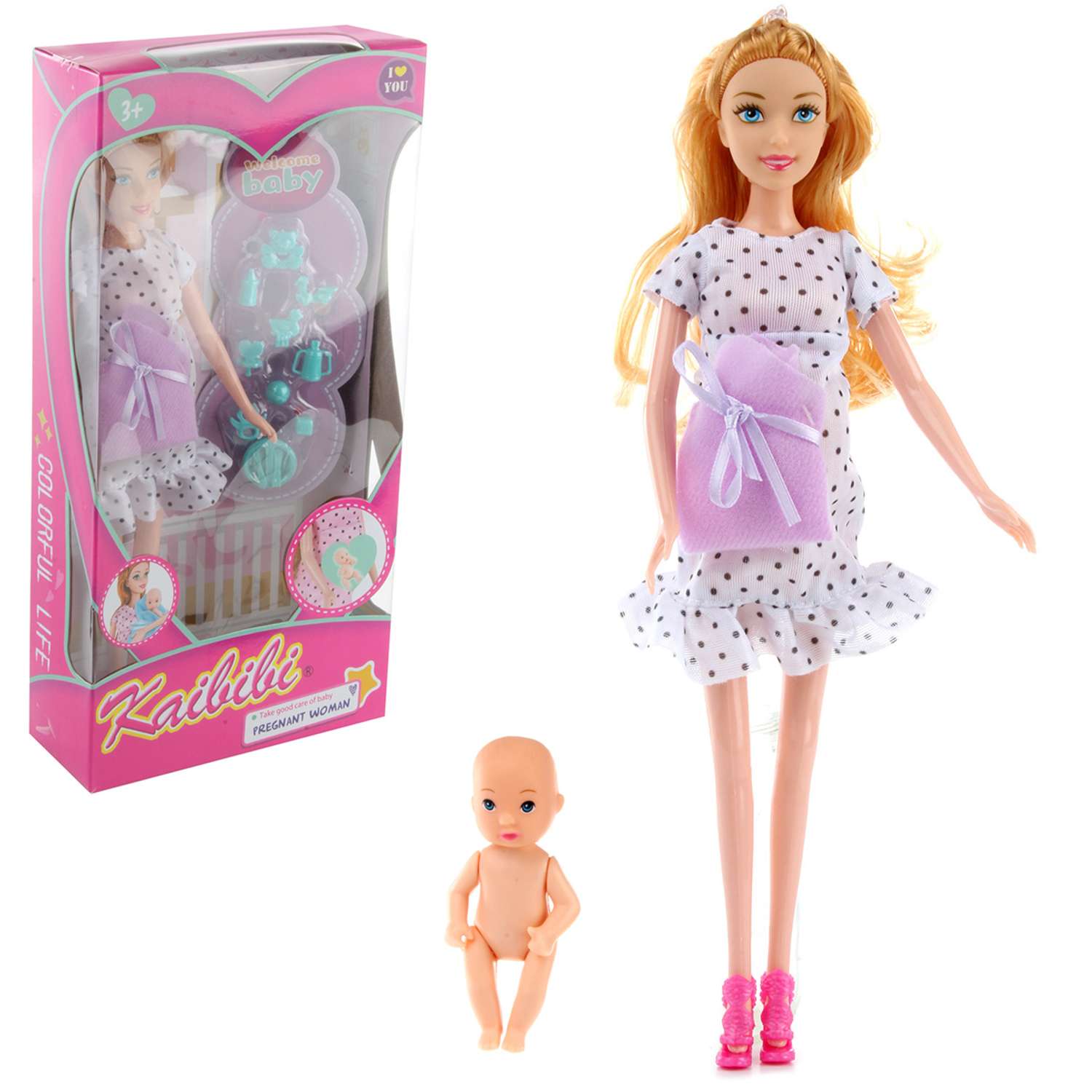 Кукла модель Барби Veld Co будущая мама с малышем 124763 - фото 2