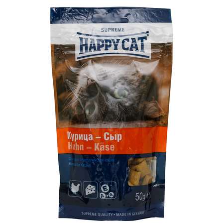 Лакомство для кошек Happy Cat Печенье курица-сыр 50г
