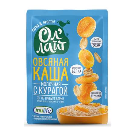 Каша ОлЛайт овсяная с курагой 40г