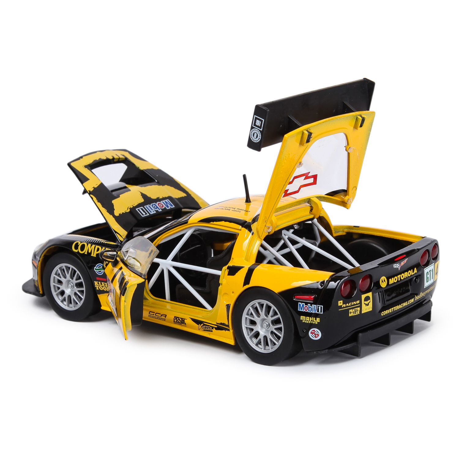 Автомобиль BBurago Chevrolet Corvette C6r 1:24 18-28003 - фото 4