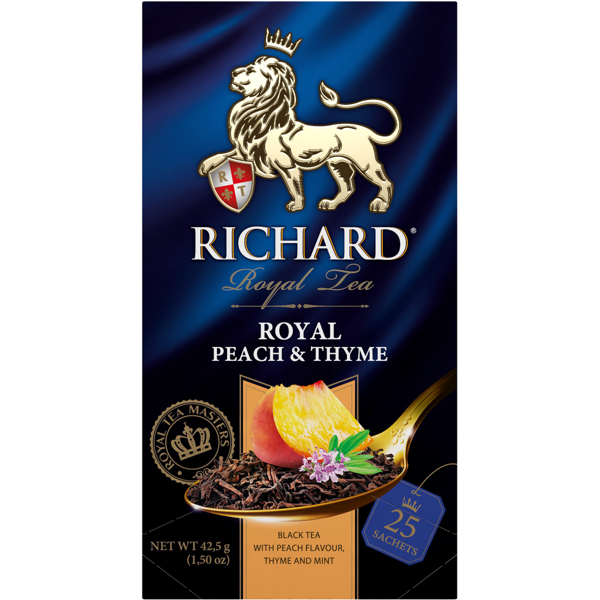 Чай черный Richard Royal Peach Thyme со вкусом персика и тимьяна 25 пакетиков - фото 1