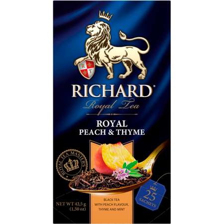 Чай черный Richard Royal Peach Thyme со вкусом персика и тимьяна 25 пакетиков