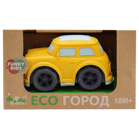 Игрушка Funky Toys Эко-машинка Желтая 15 см FT0304318-2